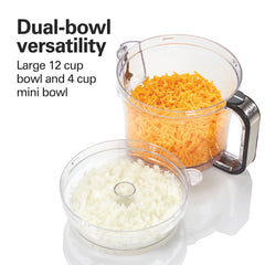 12-Cup Big Mouth® Duo Plus Food Processor with 2 Bowls, Touch Pad Controls