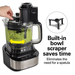 10-Cup Stack & Snap™ Food Processor with Bowl Scraper, Black