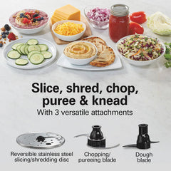 12-Cup Stack & Snap™ Food Processor, Black & Stainless