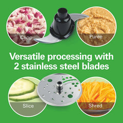 12-Cup Big Mouth® Duo Plus Food Processor with 2 Bowls, Touch Pad Controls