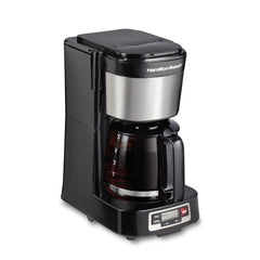 FrontFill® 5 Cup Compact Coffee Maker with Programmable Clock & Glass Carafe