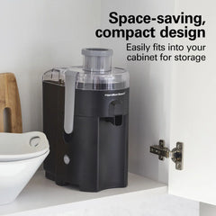 HealthSmart® Compact Juice Extractor, Black & Gray
