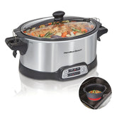 Stay or Go® Sear & Cook 6 Quart Slow Cooker, Silver