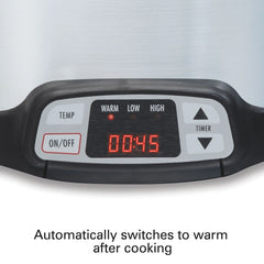 8 Quart Programmable Countdown Slow Cooker, Silver