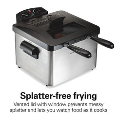 Deep Fryer, 4.5 Liters/19 Cup Oil Capacity Professional-Style with 2 Baskets