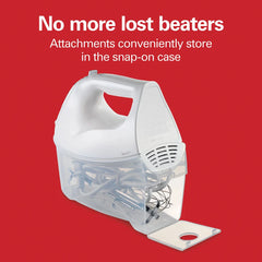 Hand Mixer with Snap-On Case