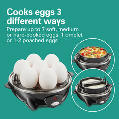 3-in-1 Egg Cooker with 7 Egg Capacity