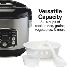 2-14 Cup Capacity (Cooked) Rice/Hot Cereal Cooker