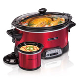 Stay or Go® Programmable Slow Cooker with Party Dipper, Red