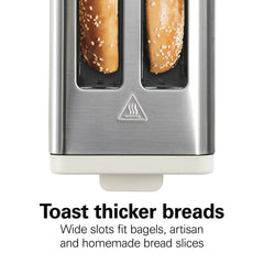 Contemporary 2 Slice Toaster, Sandstone
