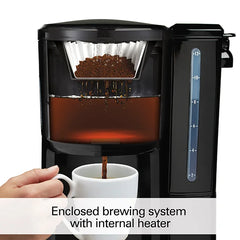 BrewStation® 12 Cup Coffee Maker with Removable Reservoir, Black & Stainless