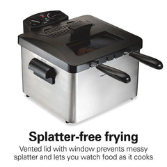 Deep Fryer, 4.5 Liters/19 Cup Oil Capacity Professional-Style with 3 Baskets