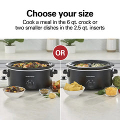6 Quart Double-Dish Slow Cooker