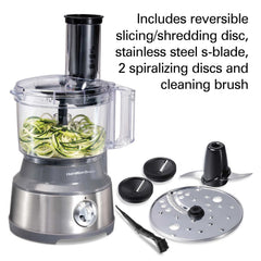 10 Cup Spiralizing Food Processor, Silver