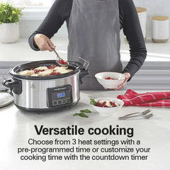 Programmable Stay or Go® 6 Qt. Slow Cooker, Stainless Steel
