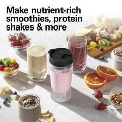 Personal Blender with Leak-Proof Travel Lid, Black
