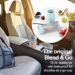 Personal Blender with Leak-Proof Travel Lid, Ice Blue