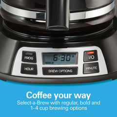 Programmable 12 Cup Coffee Maker, Stainless Steel Accents