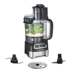12-Cup Stack & Snap™ Food Processor, Black & Stainless