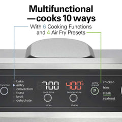 Digital Air Fryer Toaster Oven, 6 Slice Capacity