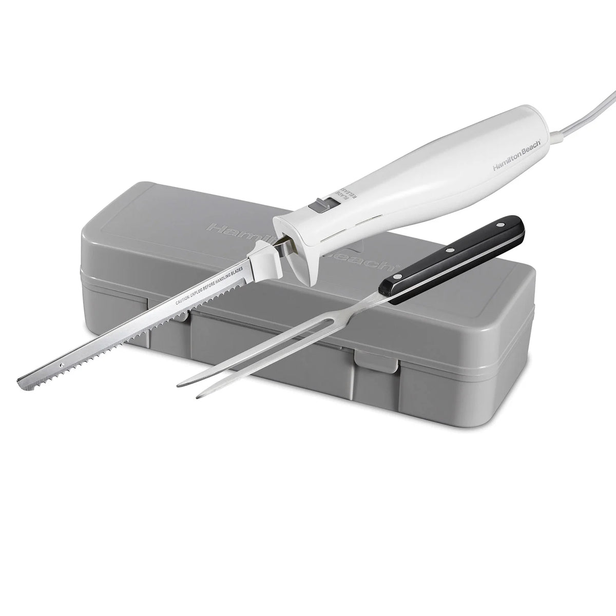 Electric Knife Set with Fork and Case