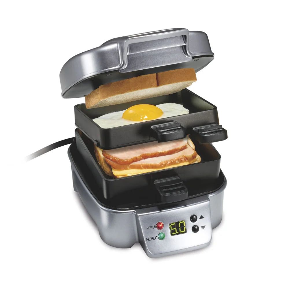 Sandwich Stacker™ Hot Sandwich Maker, Silver
