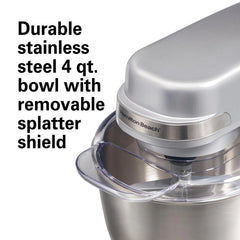 7 Speed Stand Mixer, 4 Quart, Silver