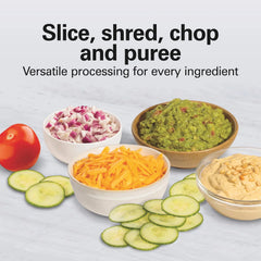 10-Cup Stack & Snap™ Food Processor with Big Mouth®, Black & Stainless