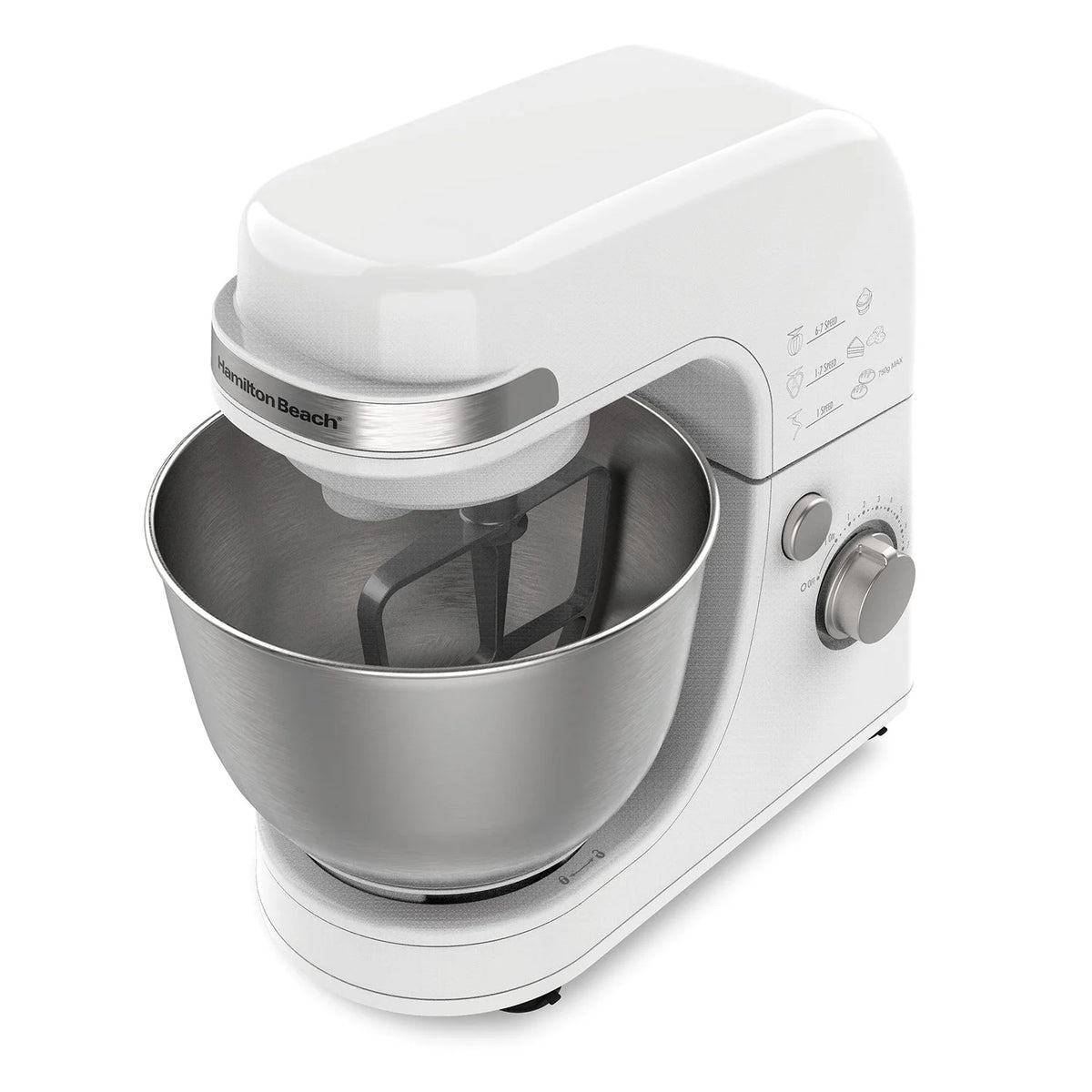 7 Speed Mixer, 4 Quart Capacity, White