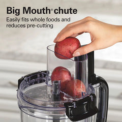 12-Cup Stack & Snap™ Food Processor, Black & Stainless