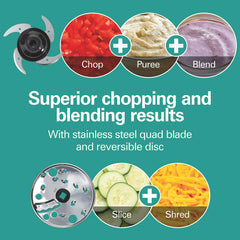 4-Cup Stack & Snap™ Compact Food Processor with Blending