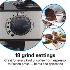 2-14 Cup Burr Coffee Grinder with 18 Grind Settings