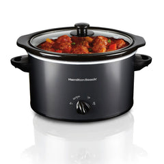3 Quart Slow Cooker, Matte Black