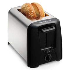 2 Slice Metal Toaster, Black