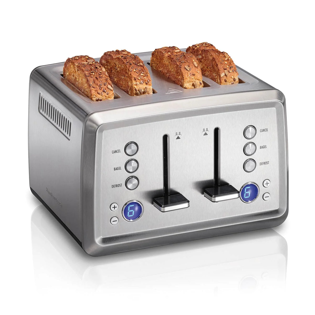 Digital 4 Slice Toaster, Stainless Steel