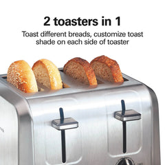 4 Slice Metal Toaster with Extra-Wide Slots